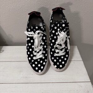 Torrid Disney Mickey Mouse Polka Dot Canvas Sneaker Shoes 9.5 WW Extra Wide